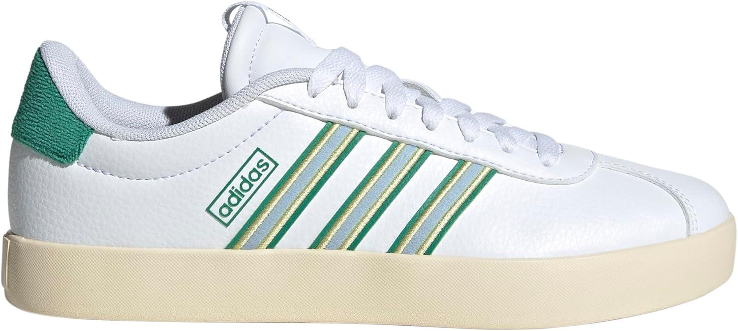 imageadidas Womens VL Court 30 SneakerWhiteBlueSemi Court Green