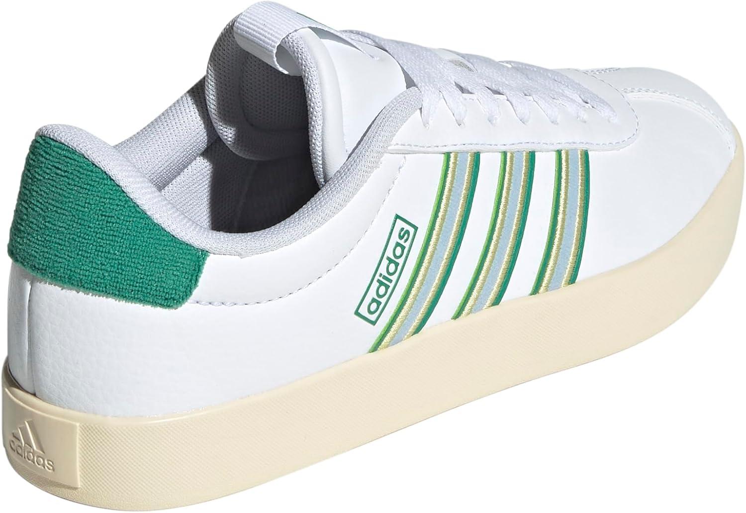 imageadidas Womens VL Court 30 SneakerWhiteBlueSemi Court Green