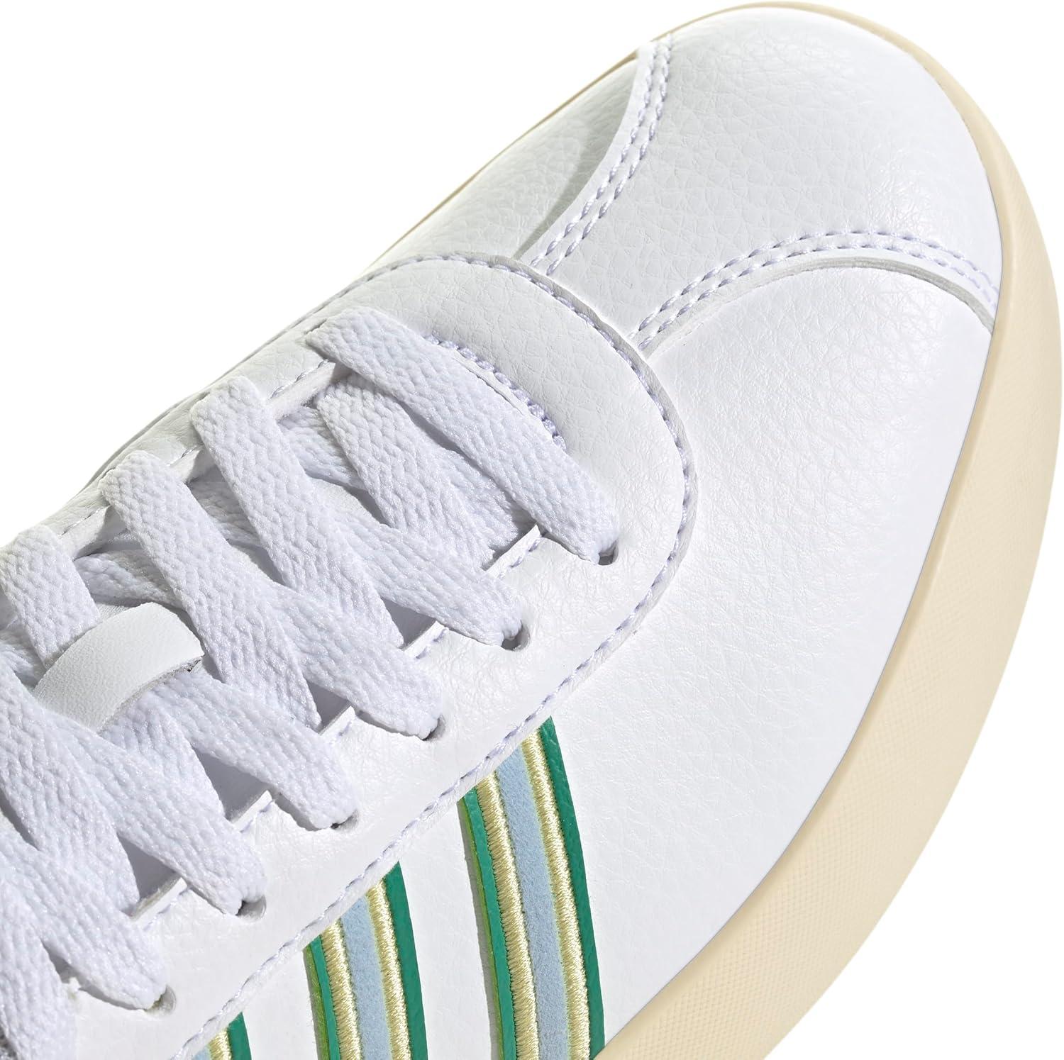 imageadidas Womens VL Court 30 SneakerWhiteBlueSemi Court Green