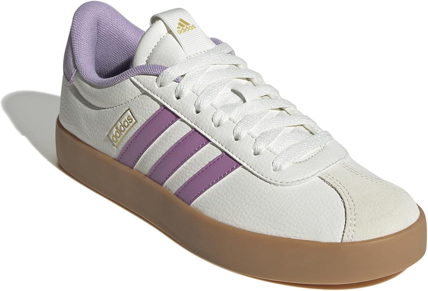 imageadidas Womens VL Court 30 SneakerWhitePreloved PurplePowder Plum