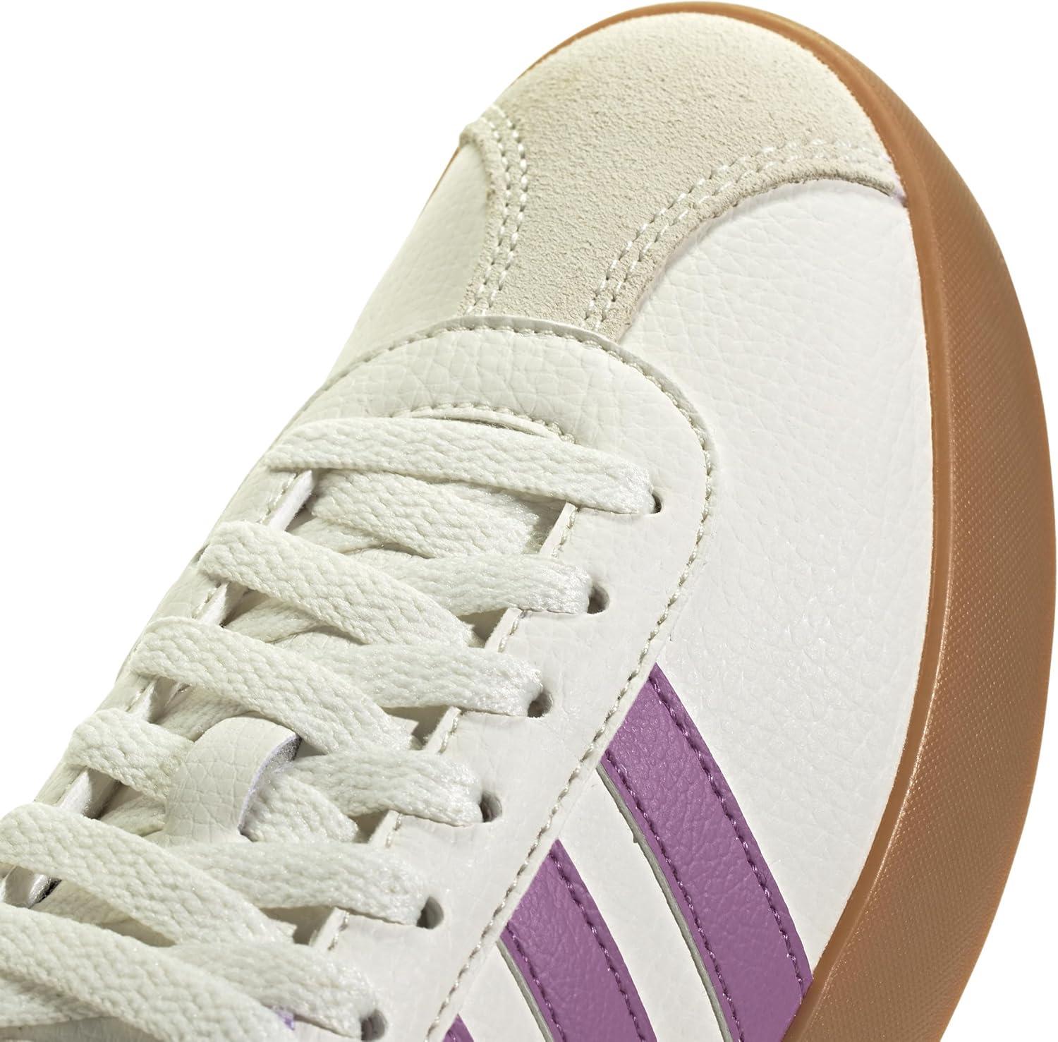 imageadidas Womens VL Court 30 SneakerWhitePreloved PurplePowder Plum
