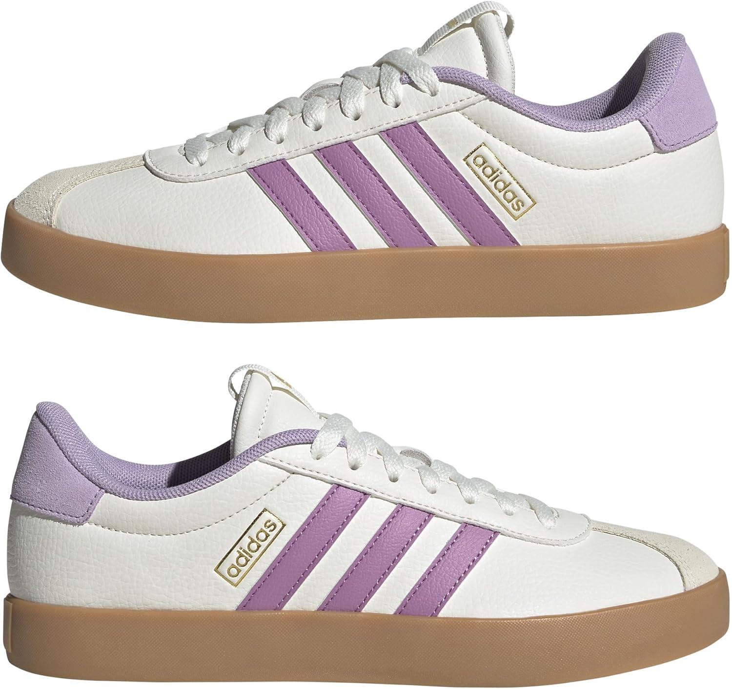 imageadidas Womens VL Court 30 SneakerWhitePreloved PurplePowder Plum