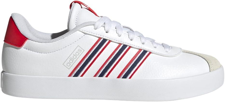 imageadidas Womens VL Court 30 SneakerWhiteTeam Navy BlueBetter Scarlet