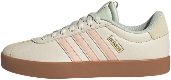imageadidas Womens VL Court 30 SneakerWonder WhitePowder CoralLinen Green