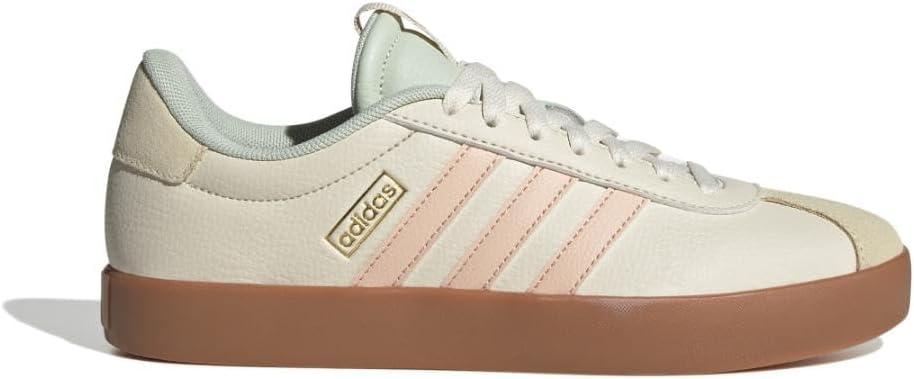 imageadidas Womens VL Court 30 SneakerWonder WhitePowder CoralLinen Green