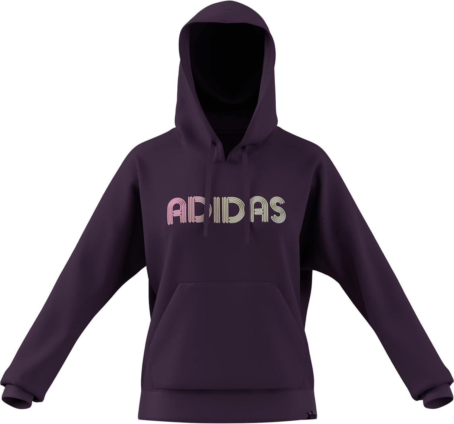 imageadidas Womens Wordmark Graphic HoodieAurora Plum