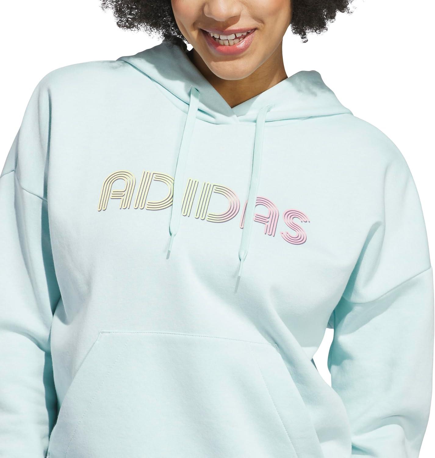 imageadidas Womens Wordmark Graphic HoodieHalo Mint