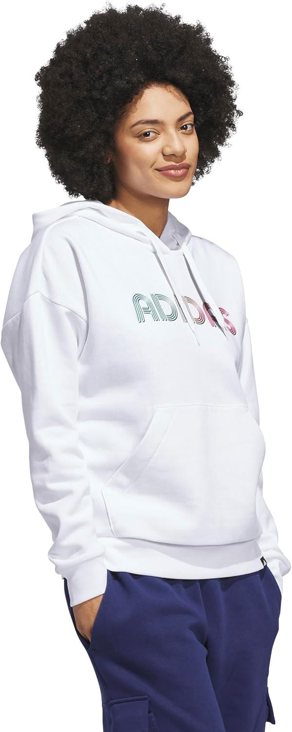 imageadidas Womens Wordmark Graphic HoodieWhite