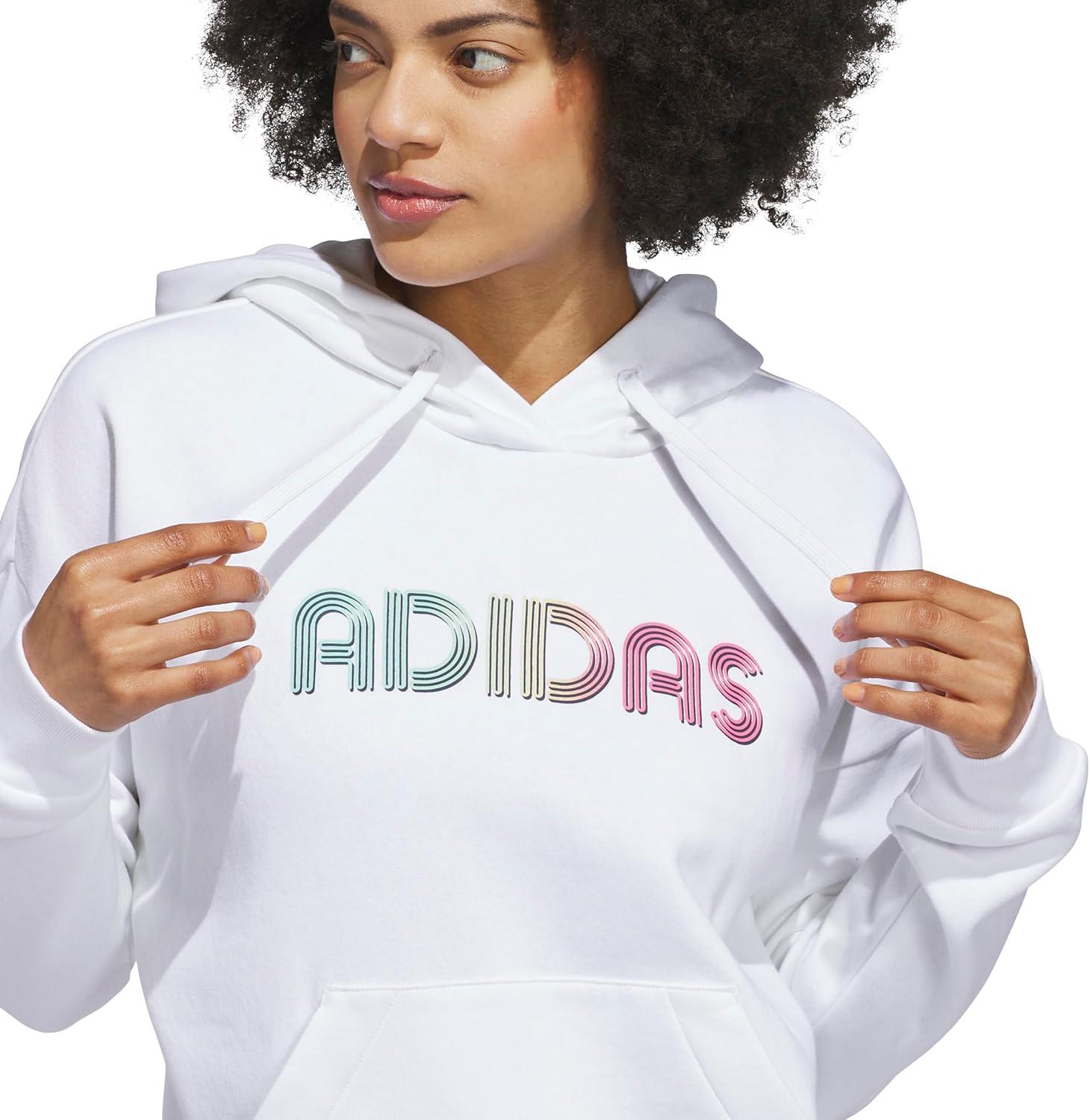 imageadidas Womens Wordmark Graphic HoodieWhite