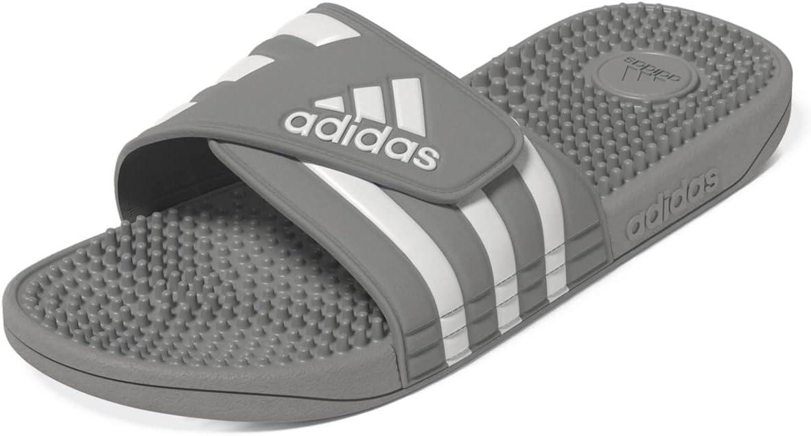 imageadidas unisexadult Adissage Slides GreyWhiteGrey 18
