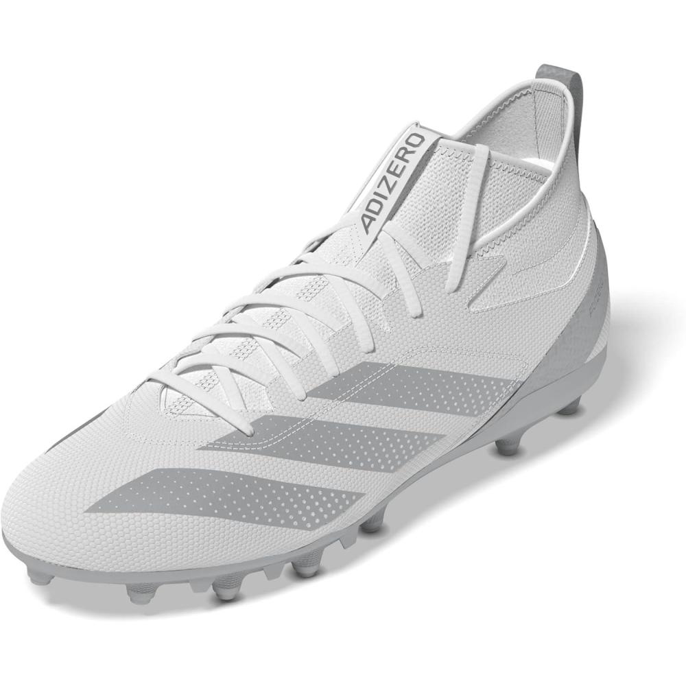 imageadidas Mens Adizero Impact2 American Football SneakerWhiteSilver MetallicWhite