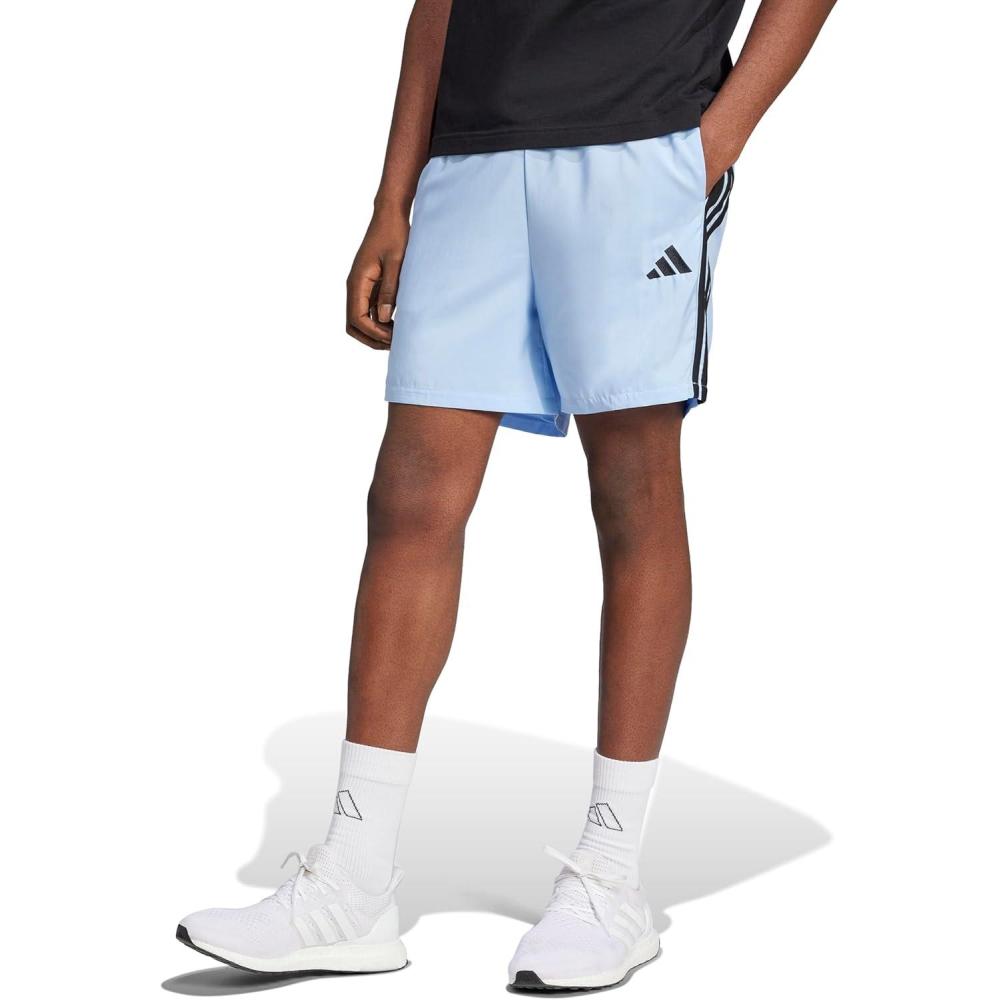 imageadidas Mens Essentials 3Stripes Chelsea 7inch ShortsBlueBlack
