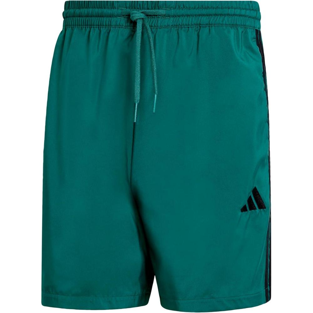imageadidas Mens Essentials 3Stripes Chelsea 7inch ShortsCollegiate GreenBlack