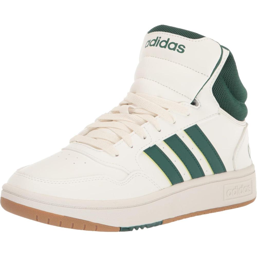 imageadidas Mens Hoops 30 Mid Basketball ShoeWhiteCollegiate GreenGum