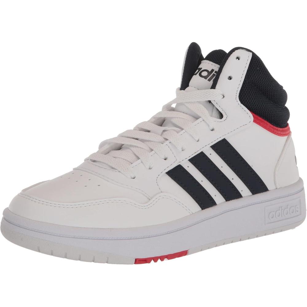 imageadidas Mens Hoops 30 Mid Basketball ShoeWhiteLegend InkLegend Ink