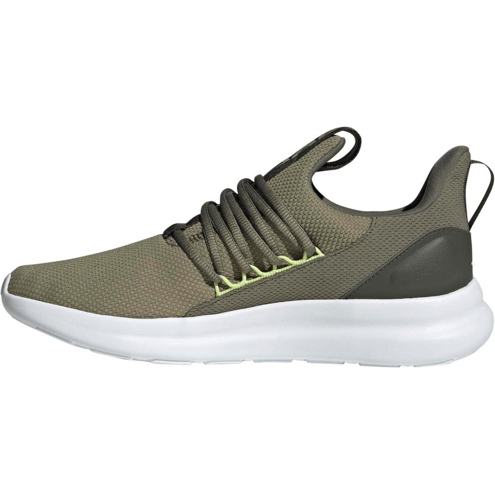 imageadidas Mens Lite Racer Adapt 70 SneakerOlive StrataNight CargoPulse Lime