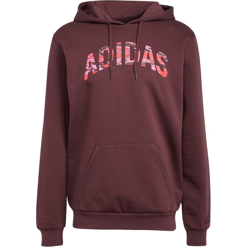 imageadidas Mens Size Codes Camouflage Linear Graphic HoodieAurora Ruby