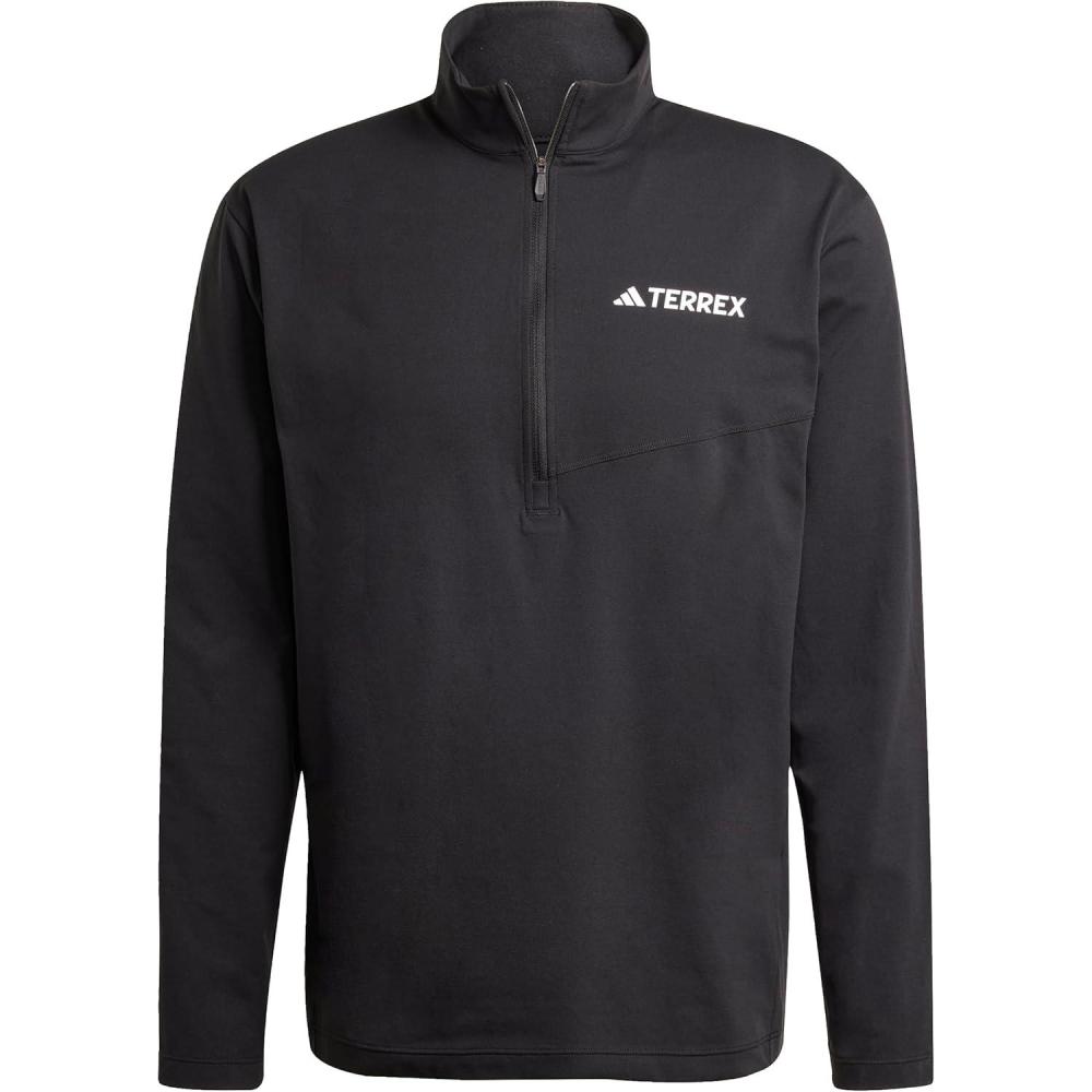 imageadidas Mens Terrex Multi HalfZip Long Sleeve Hiking TShirtBlack