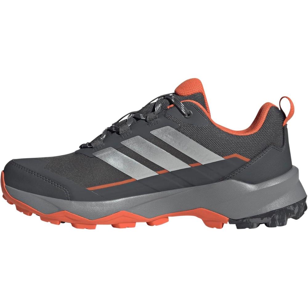 imageadidas Mens Terrex Skychaser Ax5 Goretex Hiking ShoeGreySilver MetallicSemi Impact Orange