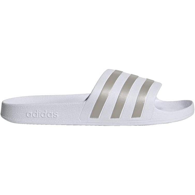 imageadidas Unisex Adult Adilette Aqua SlideWhitePlatino MetWhite
