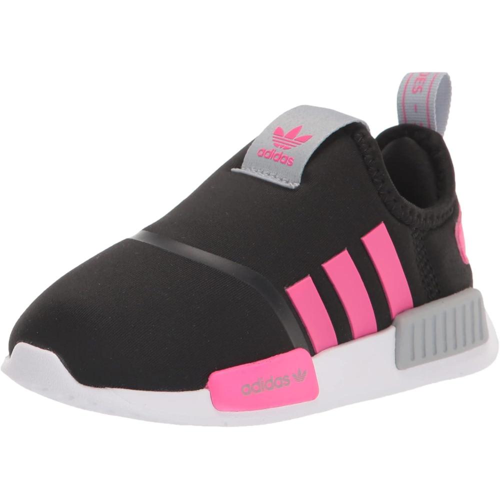 imageadidas UnisexChild NMD 360 SneakerBlackShock PinkHalo Silver