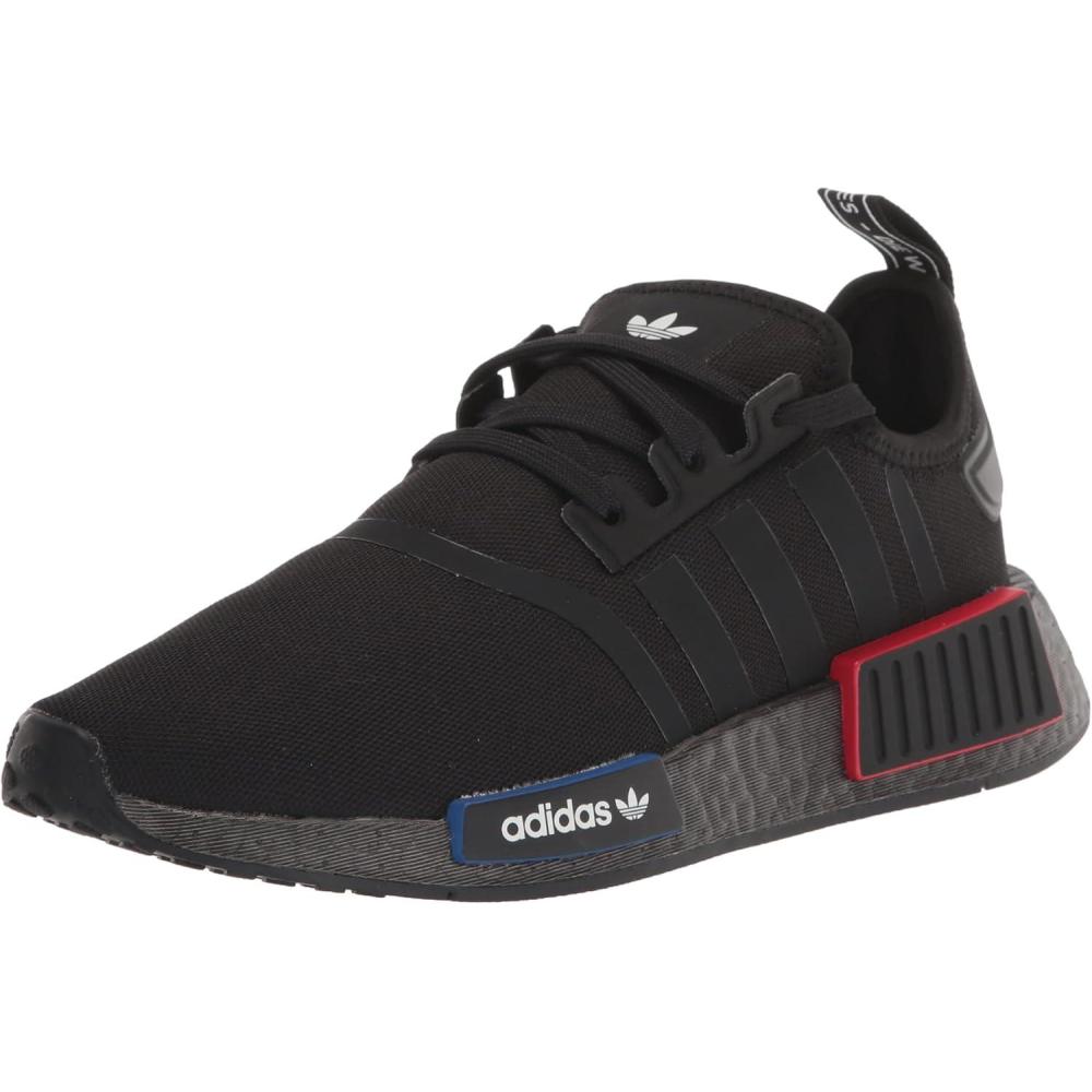 imageadidas UnisexChild NMDr1 C Little Kid SneakerBlackBlackGrey3