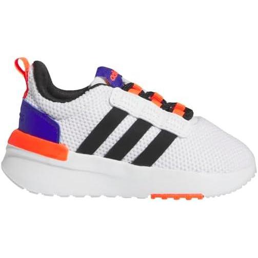 imageadidas UnisexChild Racer TR21 Running ShoeWhiteBlackLucid Blue