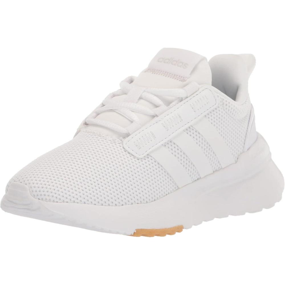imageadidas UnisexChild Racer TR21 Running ShoeWhiteWhiteGrey One