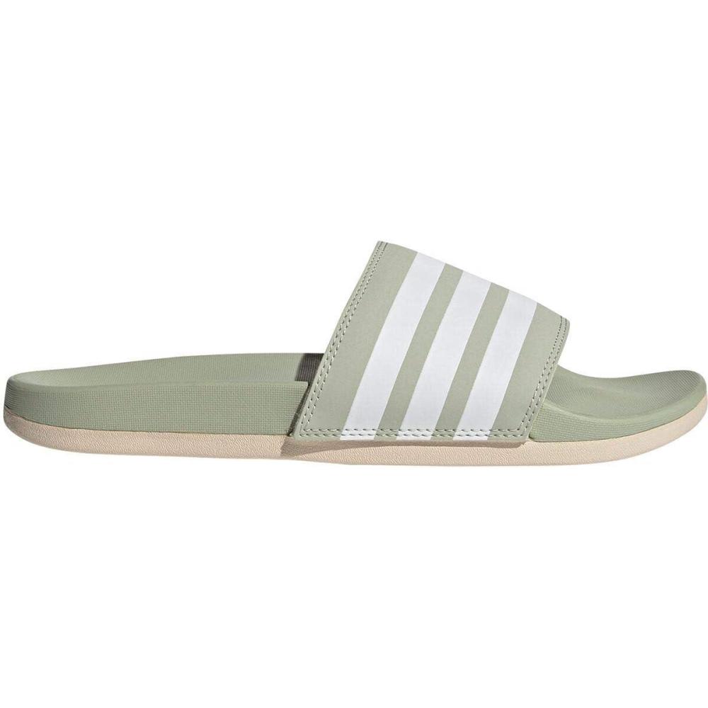 imageadidas Womens Adilette Comfort Slide SandalHalo GreenWhiteHalo Ivory