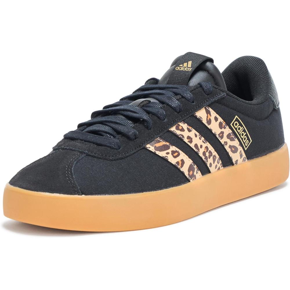 imageadidas Womens VL Court 30 SneakerBlackShadow BrownMatte Gold