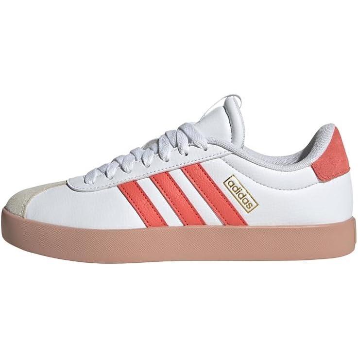 imageadidas Womens VL Court 30 SneakerCloud White Preloved Scarlet Gold Metallic