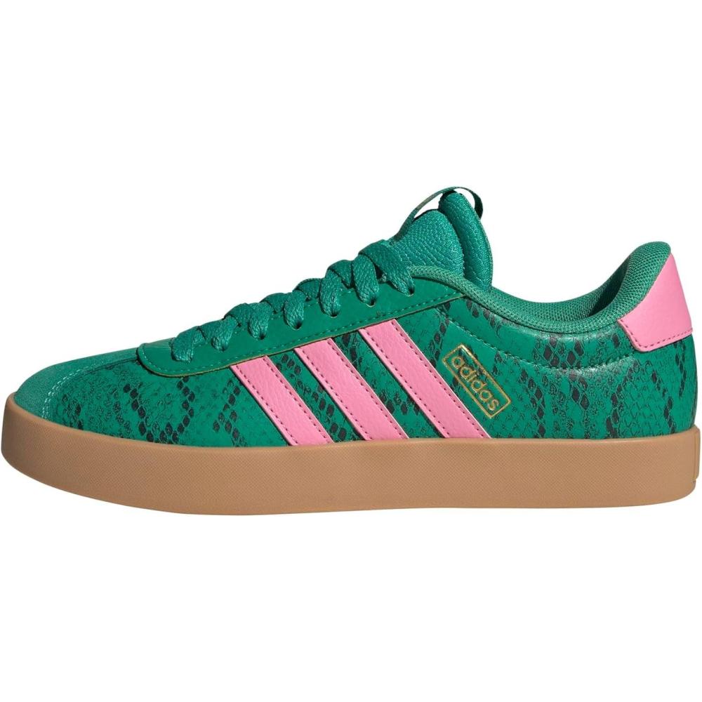 imageadidas Womens VL Court 30 SneakerCourt GreenBliss PinkGold Metallic