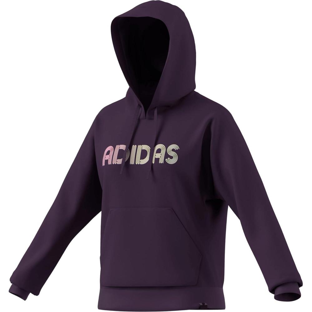 imageadidas Womens Wordmark Graphic HoodieAurora Plum