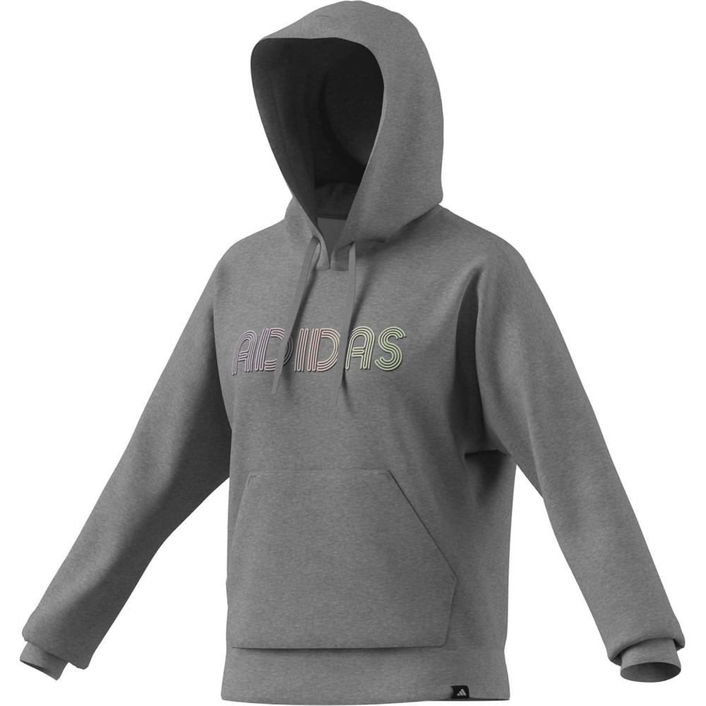 imageadidas Womens Wordmark Graphic HoodieMedium Grey Heather