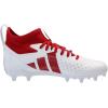 imageadidas Mens Adizero Impact2 American Football SneakerWhiteTeam Power RedWhite