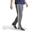 imageadidas Mens Essentials 3Stripes Fleece Open Hem PantsDark Grey Heather