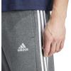 imageadidas Mens Essentials 3Stripes Fleece Open Hem PantsDark Grey Heather