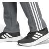 imageadidas Mens Essentials 3Stripes Fleece Open Hem PantsDark Grey Heather