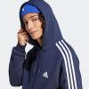 imageadidas Mens Essentials Fleece 3Stripes Hoodie Athletic Outerwear Casual  RedLegend Ink