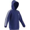 imageadidas Mens Essentials Fleece 3Stripes Hoodie Athletic Outerwear Casual  RedSemi Lucid Blue
