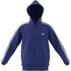 imageadidas Mens Essentials Fleece 3Stripes Hoodie Athletic Outerwear Casual  RedSemi Lucid Blue