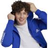 imageadidas Mens Essentials Fleece 3Stripes Hoodie Athletic Outerwear Casual  RedSemi Lucid Blue