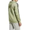 imageadidas Mens Essentials Fleece 3Stripes Hoodie Athletic Outerwear Casual  RedTent GreenBlack