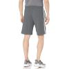 imageadidas Mens Essentials Fleece 3Stripes ShortsDark Grey Heather