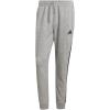imageadidas Mens Essentials Fleece Tapered Cuff 3Stripes PantsMedium Grey HeatherBlack