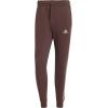 imageadidas Mens Essentials Fleece Tapered Cuff 3Stripes PantsShadow Brown