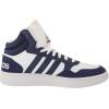 imageadidas Mens Hoops 30 Mid Basketball ShoeWhiteDark BlueDark Blue