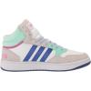 imageadidas Mens Hoops 30 Mid Basketball ShoeWhiteLucid BluePulse Mint