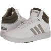 imageadidas Mens Hoops 30 Mid Basketball ShoeWhiteSilver PebbleOlive Strata