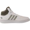 imageadidas Mens Hoops 30 Mid Basketball ShoeWhiteSilver PebbleOlive Strata